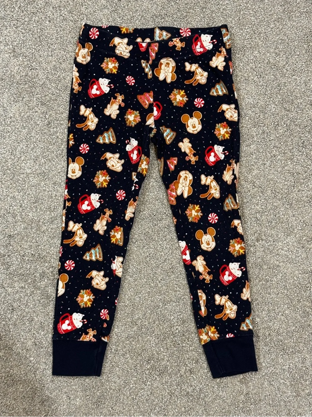 Old Navy x Disney Holiday Cookie Party Pajama Pants Mickey Navy Lounge XS Size 5